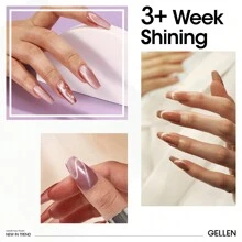 Gellen Esmalte Gel Com Efeito De Olho De Gato 10ml Glitter Arco-íris Magnético, Esmalte Gel De Brilho Para Unhas Com Efeito De Cat Eye, Conjunto De Manicure Para Casa Ou Salão Com Pau De Magnetismo Cor Rosa Transparente Galáxia