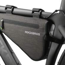 ROCKBROS Bicycle Triangle Pannier Bag Bike Frame Front Tube Bag Cycling Waterproof 5L/8L - Black - View 2
