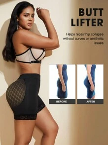 1pc Butt Lifter Shapewear Bottom - Black - View 6