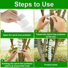 4 Pack Tree Trunk Protector Reusable Plastic Tree Guards Universal Tree Bark Wrap Protectors 15.7 Inch Long Tree Trunk Guard Tubes To Protect Plants From Trimmers  Whackers And Animals - one-size - View 2