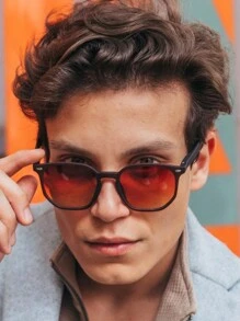 Men Fashion Glasses - Rust Brown - View 3