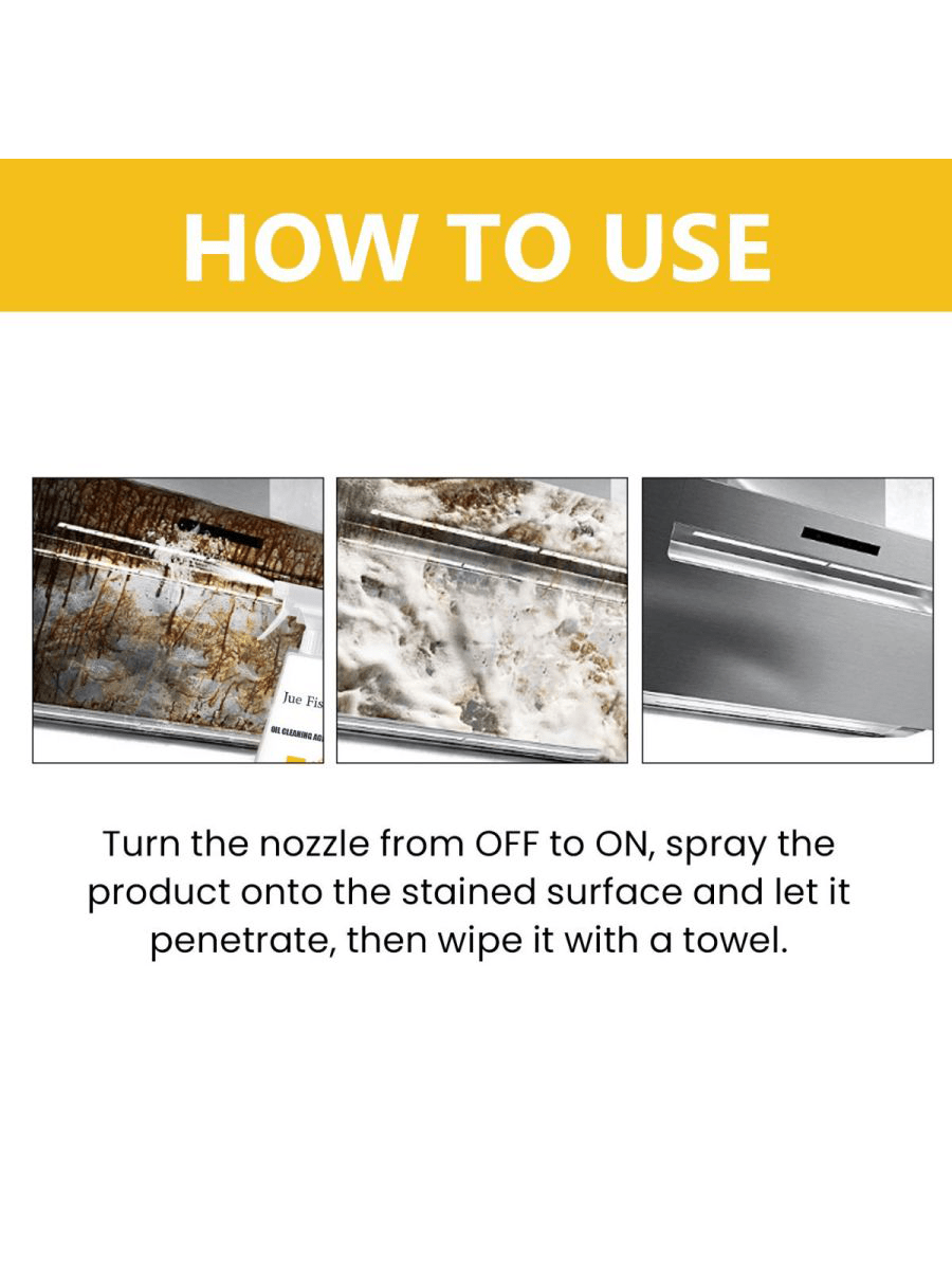 1pc 100ml Kitchen Stove Cleaner Rust Stain Remove Grease Tough Oil