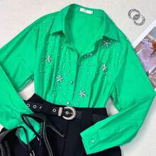 Women Blouses - 綠色 - 查看 1