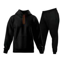 Men T-Shirt Co-Ords - 橘色 - 查看 1