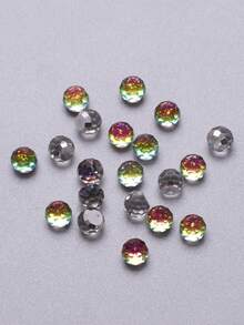 4mm/6mm/8mm mạ bạc Ly Đầy màu sắc Tròn DIY Chất liệu Đối với Nghệ thuật làm Móng , Ốp lưng & bao da điện thoại , Hoa tai , Dây chuyền , Vật rủ xuống Làm - Bóng phẳng 32 mặt - Xem 8