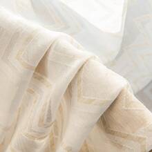 2片波浪透光窗簾,現代簡約風格適用於客廳臥室陽台法式窗,舒適面料,多種安裝方式,裝飾性窗簾 - 波浪條紋紗 - 查看 7