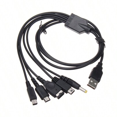 5 In 1 USB Charger Cable Cord For NDS Lite/ U/New 3DS(XL/LL),3DS(XL/LL),2DS,DSi(XL/LL),NDS/GBA SP(Gameboy Advance Sp),PSP 1000 2000 3000 (4ft ),Psp Original,Psp 1000,Chargeur,Psp,3ds,Gameboy,Dsi Dsi,3ds Xl Charger,Ps3 Cable