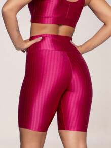 Women Sports Shorts - 紫羅蘭色 - 查看 3