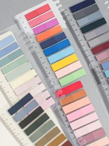 7 tipos de 1400 notas adhesivas para mascotas, pegatinas de índice de color morandi, sueltas, de hoja suelta, frescas y simples, paquetes de 7 juegos de etiquetas adhesivas para clasificación