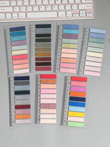 7 tipos de 1400 notas adhesivas para mascotas, pegatinas de índice de color morandi, sueltas, de hoja suelta, frescas y simples, paquetes de 7 juegos de etiquetas adhesivas para clasificación
