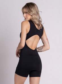 Women Sports Jumpsuits - 黑色 - 查看 3