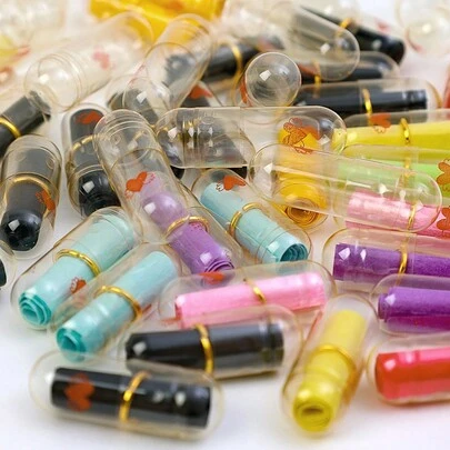 50个透明迷你许愿胶囊，情书纸，情人节/母亲节礼物