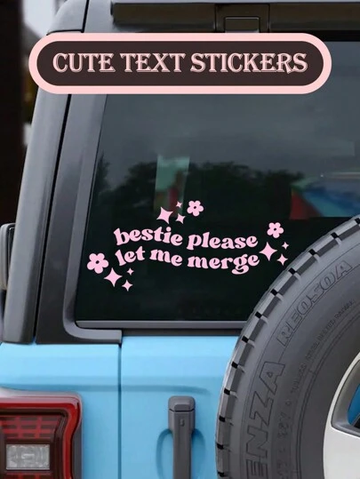 Car Vinyl Decals For Friends – Let Me Merge Your Vinyl Decals, Let Me Merge Your Stickers, Fun Car Vinyl Decal