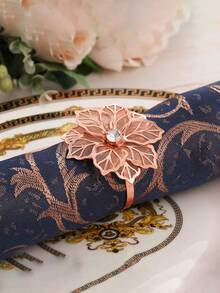 1 Miếng Xu hướng: Cắt giảm Thiết kế hoa Vòng khăn ăn Với Đồ trang trí Rhinestone Đối với Ngày lễ Mẹ , Lễ cưới , Buổi tiệc - Nhiều màu - Xem 14