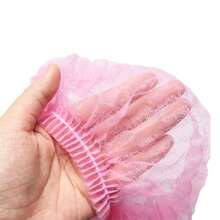 50 Piezas de Gorra Desechable, Cofia Desechable para Aplicación de Pestañas, Gorro Desechable para Microblandig, Gorro para Aplicación de Pestañas, Cofia Desechable - Rosa - Ver 3