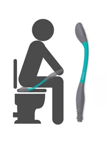 Long-Range Bottom Buddy Wiping Aid, Self-Toileting Aid - Green - View 1