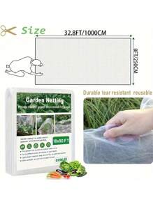 Garden Netting, Ultra Fine Mesh Crop Cover, Vegetable Row Cover, Blueberry Bush Fruit Tree Flower Garden Screen Barrier Net - White - View 11