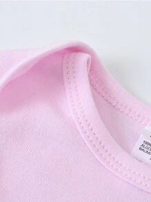 寶寶女孩3件套花鹿與圓點印花長袖連體衣，適用於春秋季節 - 彩色 - 查看 4