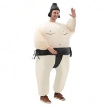 1 Pieza Disfraz Inflable De Lucha De Sumo Para Deportes, Actuaciones, Uso Diario, Cosplay, Fiestas - Negro - Ver 3