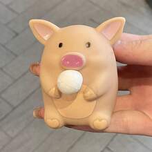 1pc Anti-Stress Squeeze Pig Toy For Release Pressure - Pink - View 4