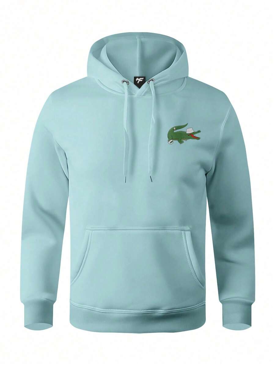 Men Hoodies - 淺藍色 - 查看 1