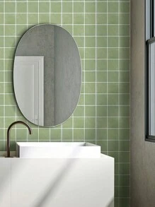 COMMOMY 1/10入組3d自粘牆磁磚,剝離即貼綠色瓷磚,廚房防濺磁磚貼紙,浴室牆膜貼紙,30cm X 30cm|11.8 X 11.8吋