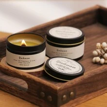 1 Peça Vela Perfumada para Quarto, Longa Duração, Premium, Romântica, Vela Perfumada, Decoração para Casa, ótimo Presente para Mulheres, Halloween, Assustador, Outono, Festival, Natal, Inverno, Feriado, Festival, Presentes - Preto - Visão 4
