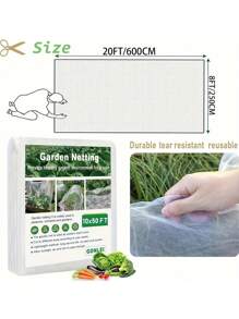 Garden Netting, Ultra Fine Mesh Crop Cover, Vegetable Row Cover, Blueberry Bush Fruit Tree Flower Garden Screen Barrier Net - White - View 10