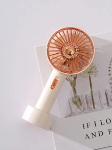 1pc Plastic Mini Fan, Modernist Portable Handheld Fan For Home, School - Beige - View 6