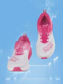 1 đôi Không giới tính R2 Giảm xóc Thoáng khí Giày Chạy bộ Với Đế mềm , Thích hợp Cho mùa xuân Và Mùa hè , Hoàn hảo Đối với Nhảy dây Thể dục Giày dép - Đỏ và trắng - Xem 10