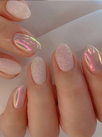 24 piezas de uñas postizas cuadradas cortas con lazos 3D para realzar tu apariencia, uñas falsas con 1 pegamento de uñas y 1 lima de uñas, suministros para uñas