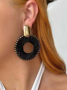 Dangle Earrings - 黑色 - 查看 2