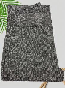 Plus Size Pants - 黑色 - 查看 2