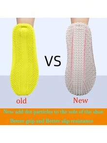 可重複使用的防水雨鞋套硅膠戶外雨靴防水套步行鞋配件可重複使用的鞋套,雨季必備物品 - 白色 - 查看 4