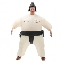 1 Pieza Disfraz Inflable De Lucha De Sumo Para Deportes, Actuaciones, Uso Diario, Cosplay, Fiestas - Negro - Ver 1