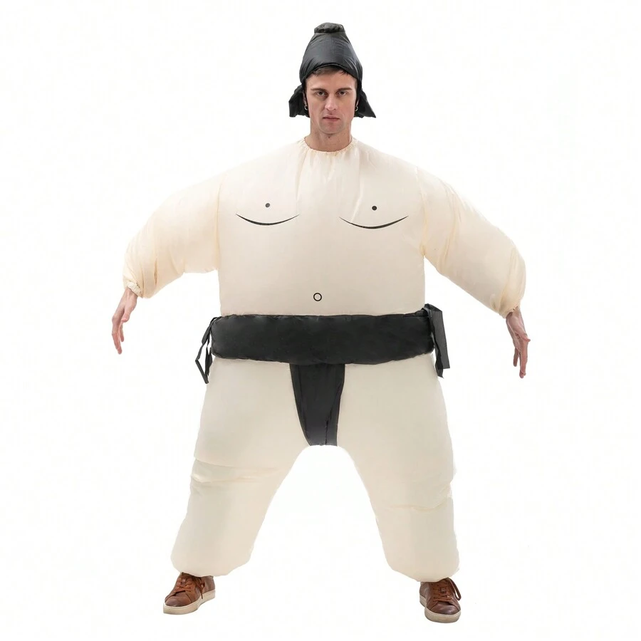 1 Pieza Disfraz Inflable De Lucha De Sumo Para Deportes, Actuaciones, Uso Diario, Cosplay, Fiestas - Negro - Ver 1