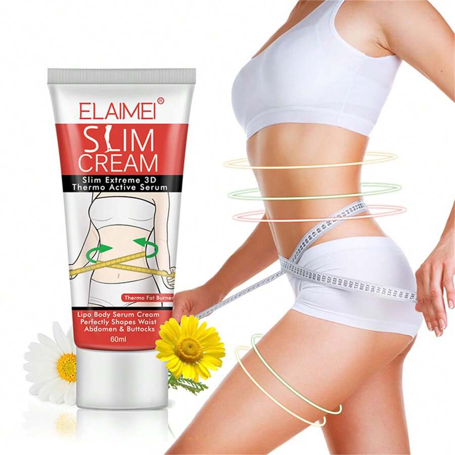 Elaimei塑身霜纖腰美腿亮白清透溫和纖體霜60ml - 白色 - 查看 1