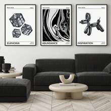 Juego de 3 cuadros de pared de arte de lienzo, arte de pared de moda, póster de gradiente de aura abstracto retro, decoración del hogar elegante, regalos de arte de pared retro para ella, sin marco de 19.6x27.5 pulgadas - Multicolor - Ver 5