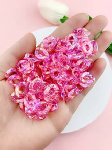 100pcs Acrylic AB Transparent Colorful Oval Lobster Clasp, Suitable For Jewelry Making (Bulk Quantity) - Oval Chain Buckle - View 11