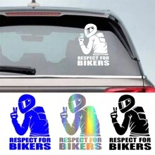 AD 1pc "Respect Cyclists" Removable 3D Reflective Car/Motorcycle Sticker - Multicolor - View 10