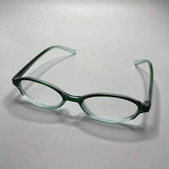 Set de 3 gafas ovaladas estrechas sin receta con efecto degradado estilo retro Y2K, accesorios de gafas para mujeres