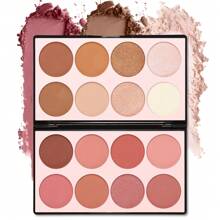SHEIN X Milania 16 Colors Contour Palette Make Up - Blush Highlighters Bronzer Powder All In One Makeup Palettes Contour Kit - Face Cosmetics Gifts For Women Beauty