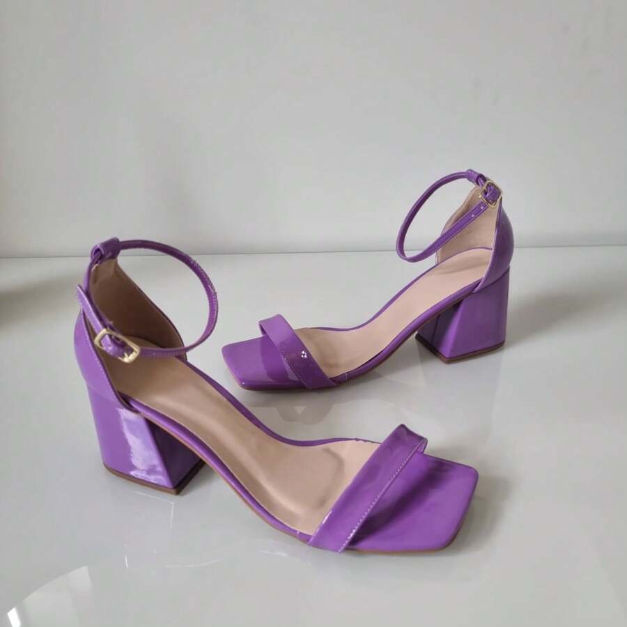 Women Heeled Sandals - 中紫紅色 - 查看 1