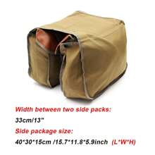 Motorcycle Saddle Bags Throw Over Panniers Travel Expandable Saddlebag Storage - Brown - View 6