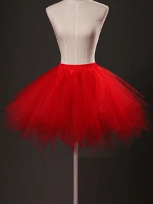 Une jupe tutu moelleuse pour femme, ourlet asymétrique, style princesse A-line, jupe en maille multicouche, sans cerceaux, jupe avec jupon, convient pour les festivals, les scènes, les banquets, les représentations, la tenue de cosplay, la jupe pour la fête des enfants, disponible en blanc, noir, rouge, rose, orange, bleu lac, vert fluorescent, Halloween