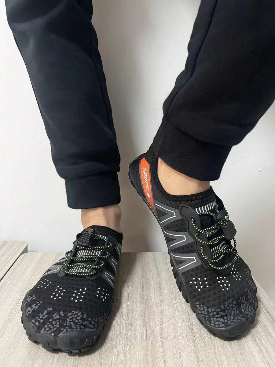 Ngoài trời Nam Và Của phụ nữ Giày nước , Sấy khô nhanh Năm ngón tay bờ biển Giày dép , Không trượt Bơi lội Giày dép , Nước Và Đất Lưỡng cư Câu cá  Giày dép , Ngẫu nhiên Đế Mẫu - màu đen - Xem 1