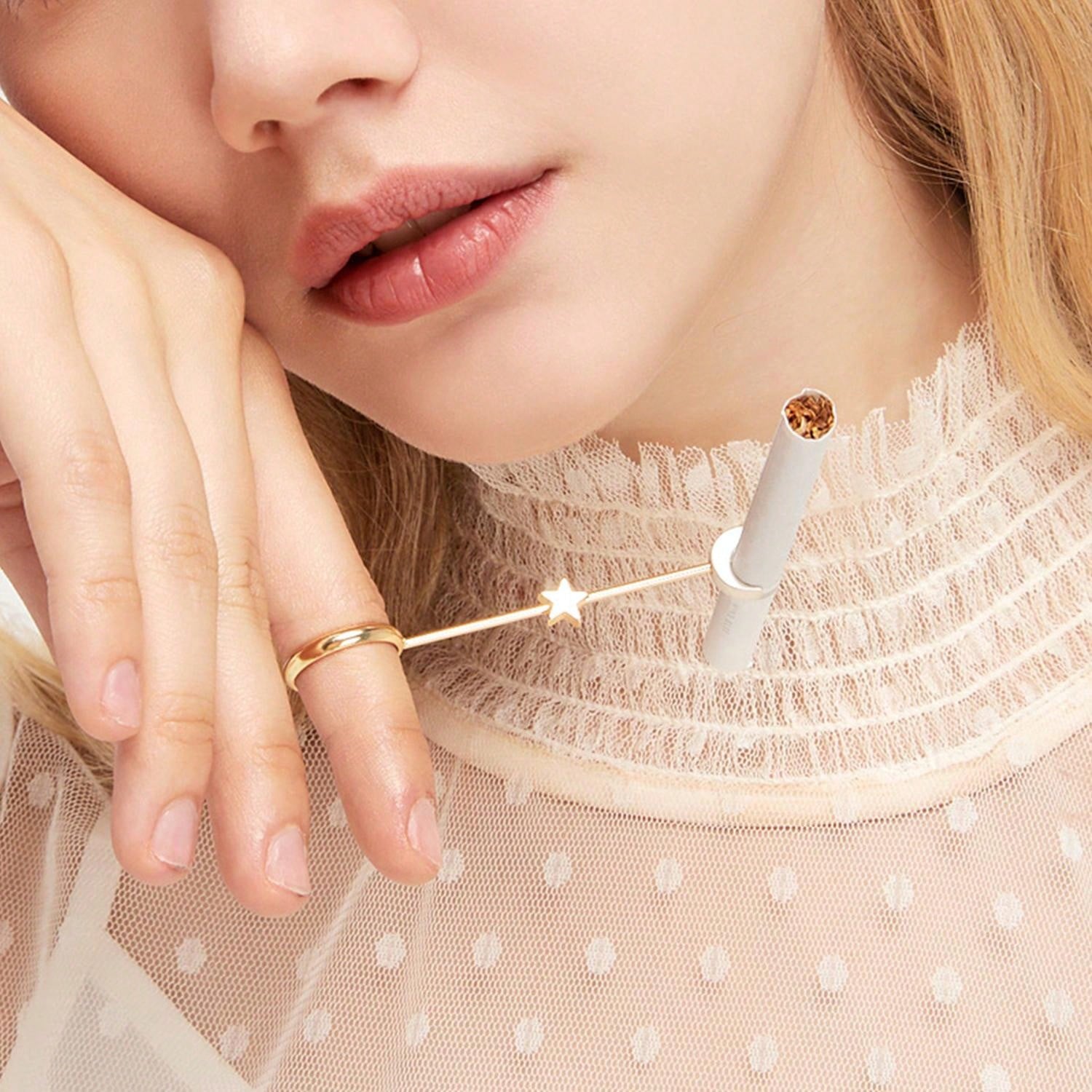 Unique Star Moon Scepter Ring A Creative Smoking Cigarette Holder For