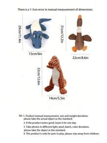 Pet Voice Training, Soothing, Teeth Grinding, Teeth Cleaning Dinosaur, Goose, Crocodile Cartoon Shape Toys For Cat And Dog - Multicolor - View 11