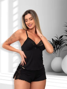 Women Pajama Sets - màu đen - Xem 1