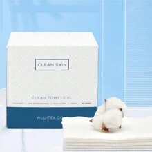 Tán thành Khuôn mặt Khăn mặt , Dùng một lần Nước Tẩy trang , Sấy khô nhanh Sữa rửa mặt ( Khăn mặt XL ) - trắng - Xem 1